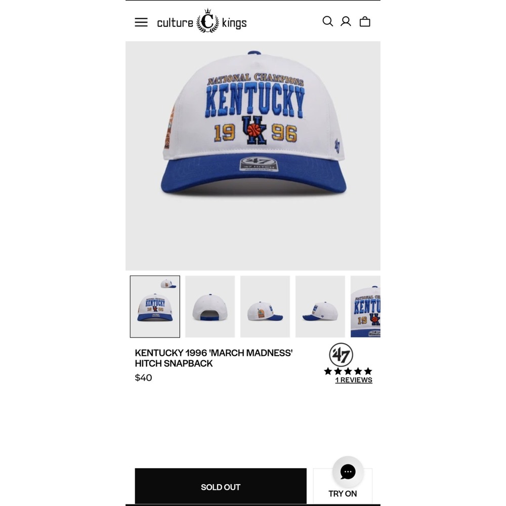 Kentucky 1996 'March Madness' Hitch Snapback
